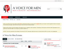Tablet Screenshot of forums.avoiceformen.com